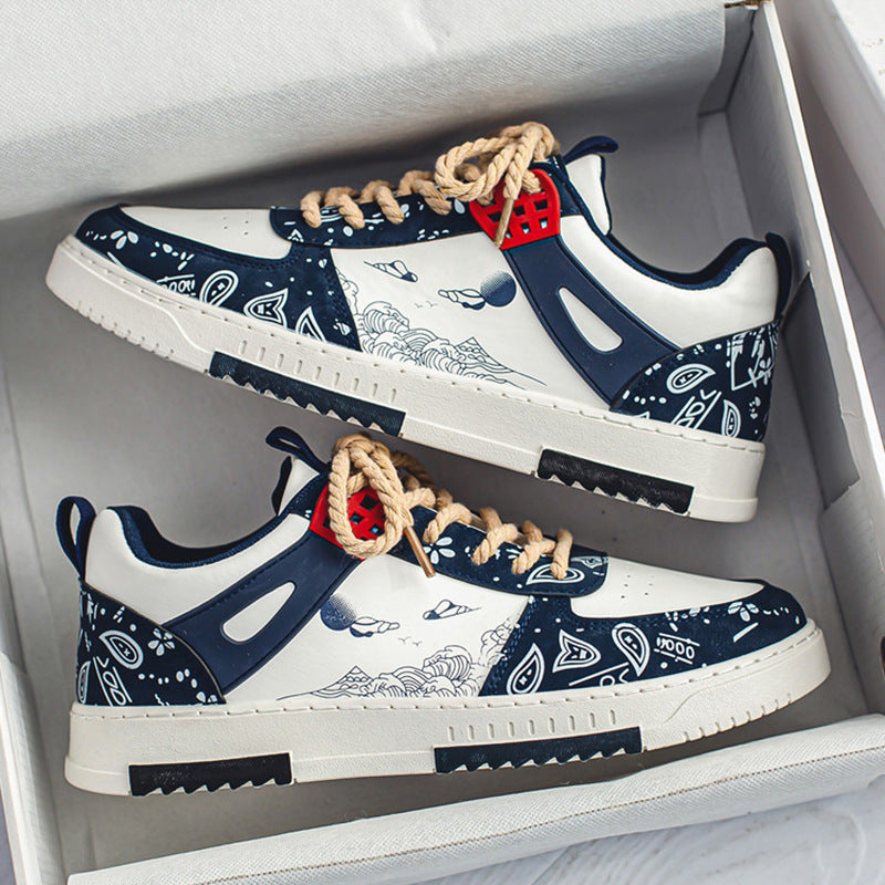Korean-style casual trendy sneakers that are versatile for men