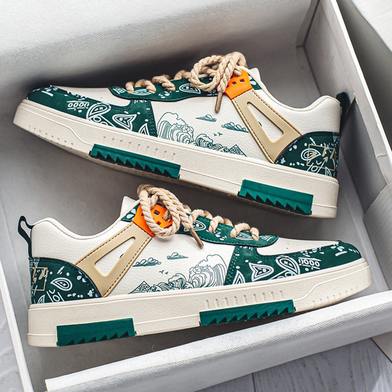 Korean-style casual trendy sneakers that are versatile for men